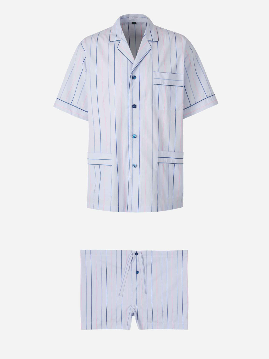 Santa Eulalia Hombre Barcelona Pijama Set Corto color Azul sku 412-000066 02 - Foto 1