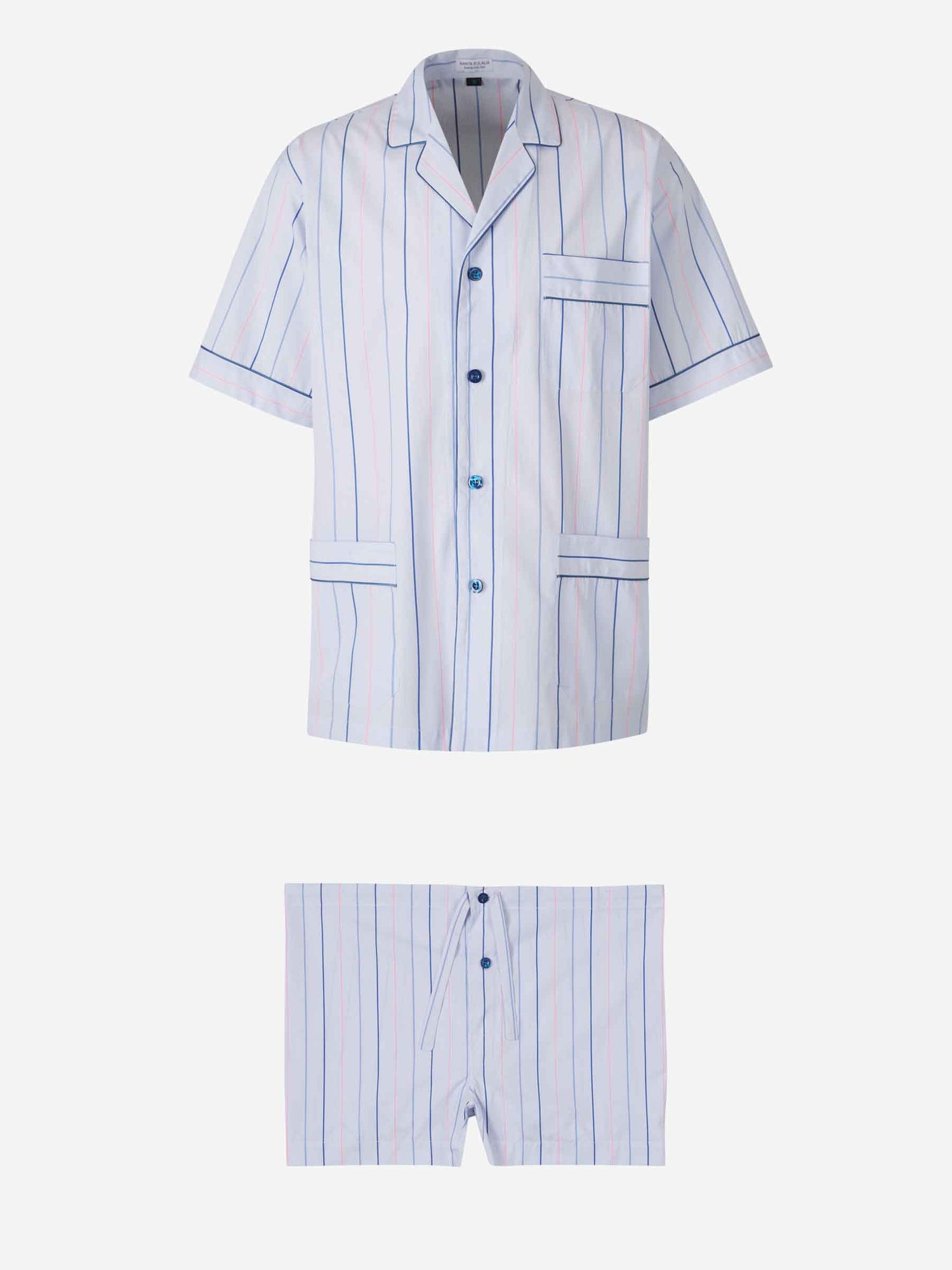 Santa Eulalia Hombre Barcelona Pijama Set Corto color Azul sku 412-000066 02 - Foto 1