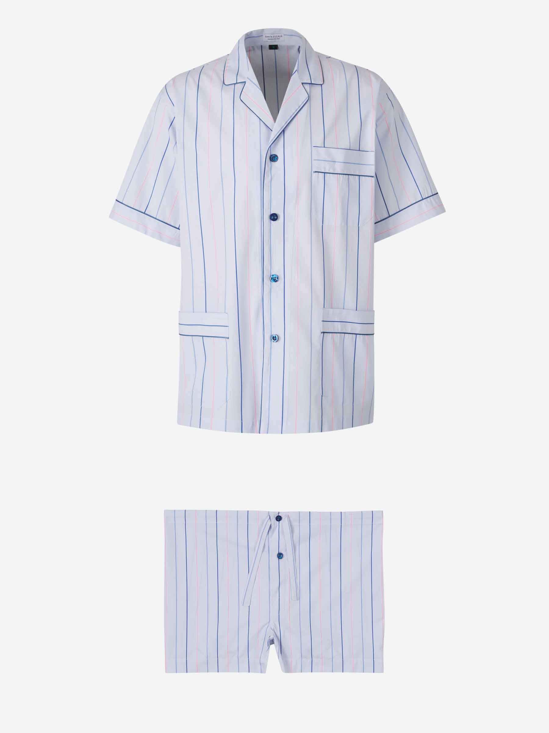 Santa Eulalia Hombre Barcelona Pijama Set Corto color Azul sku 412-000066 02 - Foto 1