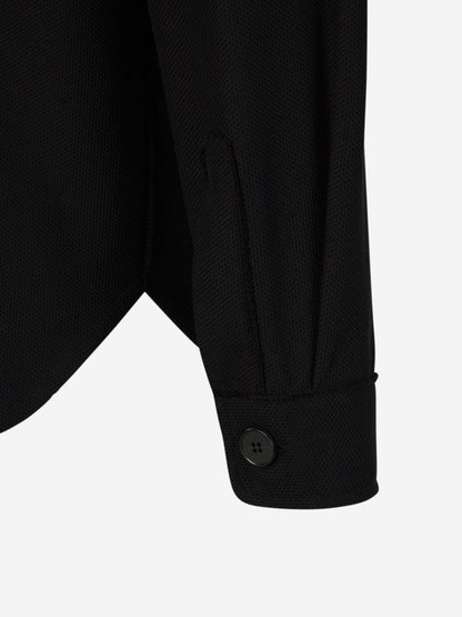 Outlet online Harris Wharf Hombre Sobrecamisa Algodón Bolsillos color Negro sku 512-002160 02 - Foto 6