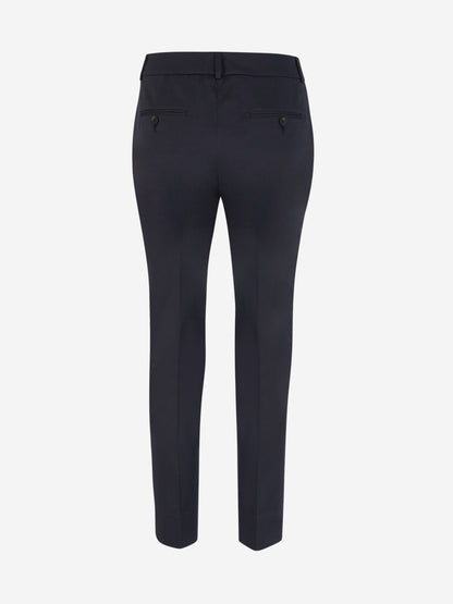 Outlet online Peserico Mujer Pantalones Formales Algodón color Azul Noche sku 761-003458 01 - Foto 3