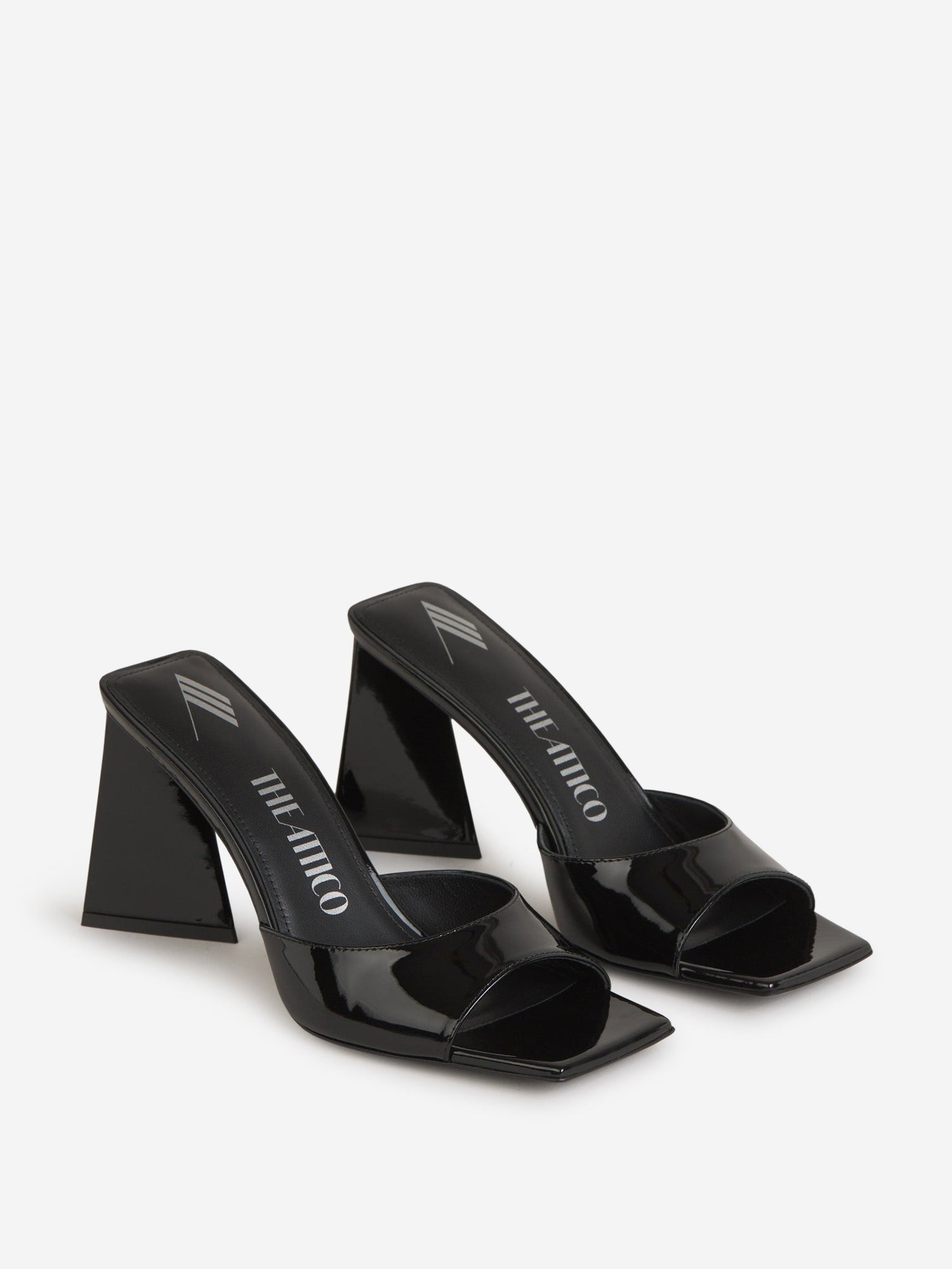 Outlet online The Attico Mujer Mules Charol Mini Devon color Negro sku 800-005190 01 - Foto 2