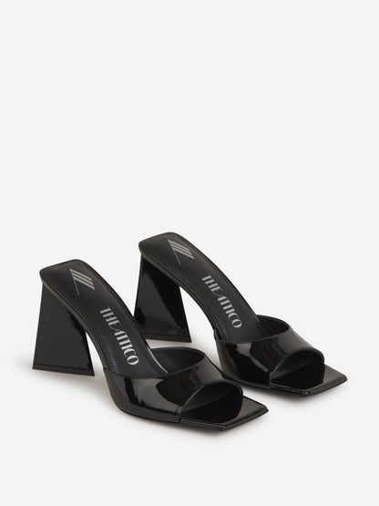 Outlet online The Attico Mujer Mules Charol Mini Devon color Negro sku 800-005190 01 - Foto 2