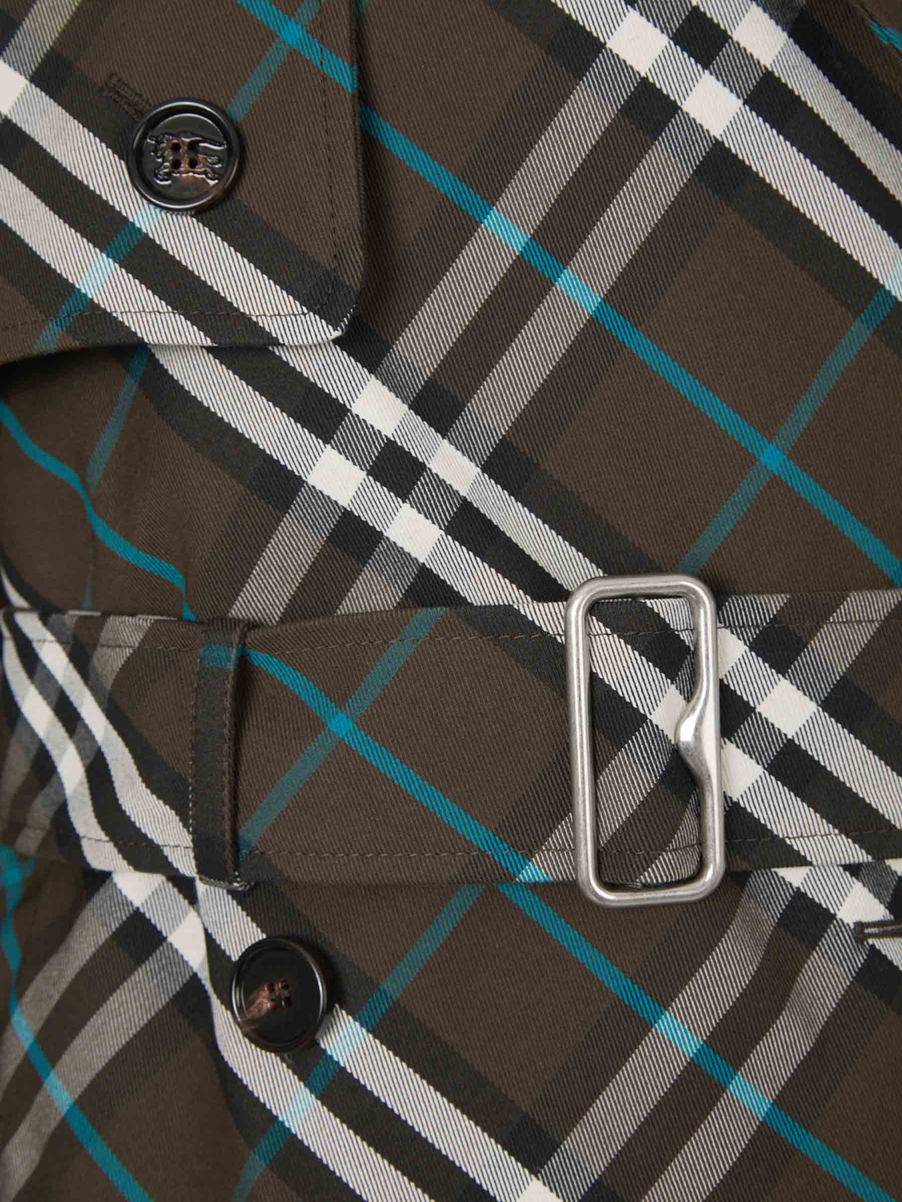 Outlet online Burberry Mujer Gabardina Motivo Cuadros color Verde Militar sku 773-000222 01 - Foto 5
