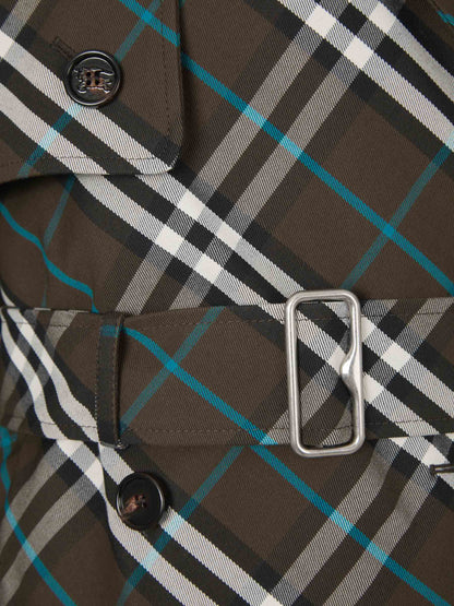 Outlet online Burberry Mujer Gabardina Motivo Cuadros color Verde Militar sku 773-000222 01 - Foto 5