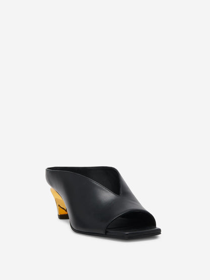Outlet online McQueen Mujer Mules Armadillo Piel color Negro sku 800-005329 01 - Foto 3