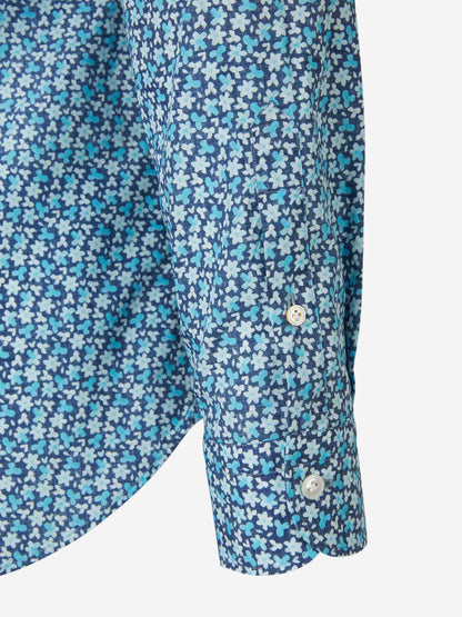 Outlet online Vincenzo di Ruggiero Hombre Camisa Motivo Floral color Azul sku 531-006152 01 - Foto 4