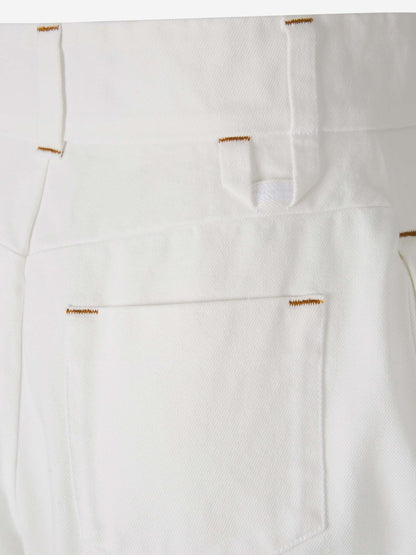 Outlet online Jacquemus Mujer Jeans Le de-Nîmes Curzio color Crema sku 763-001602 01 - Foto 5