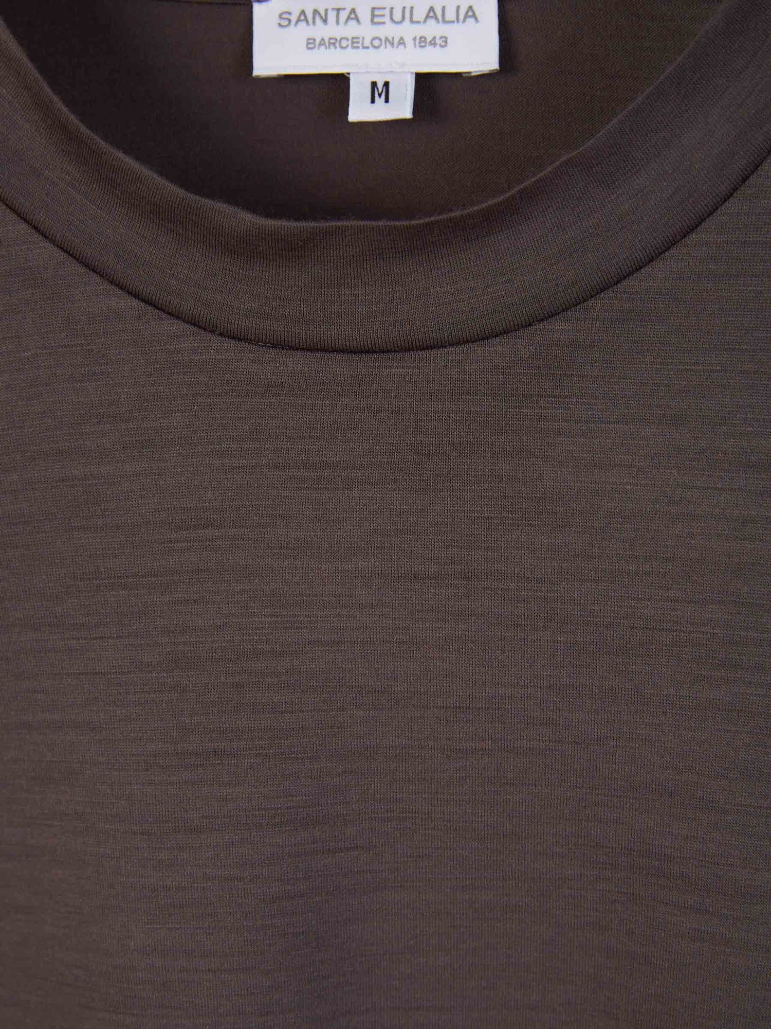 Outlet online Santa Eulalia Hombre Camiseta Lisa Lana color Marron Oscuro sku 553-003413 01 - Foto 3