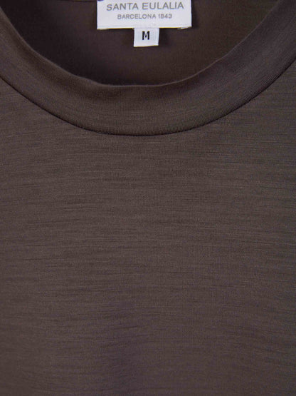 Outlet online Santa Eulalia Hombre Camiseta Lisa Lana color Marron Oscuro sku 553-003413 01 - Foto 3