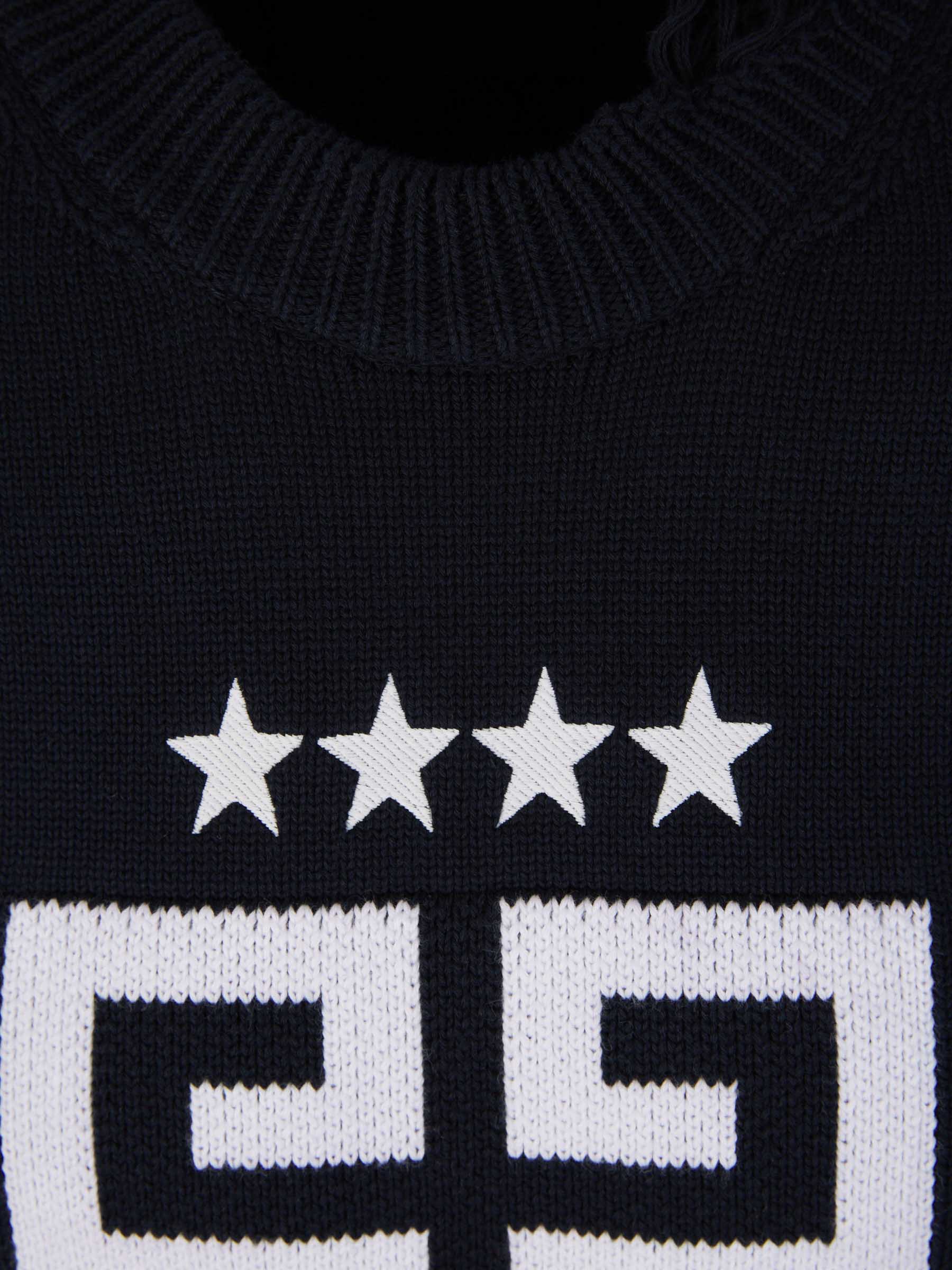 Outlet online Givenchy Hombre Jersey 4G Stars color Azul Noche sku 542-002334 01 - Foto 3