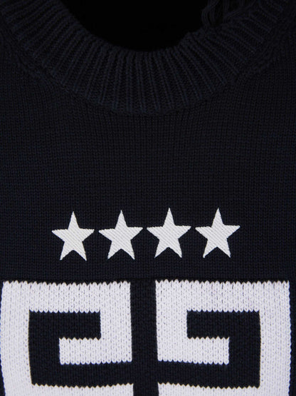 Outlet online Givenchy Hombre Jersey 4G Stars color Azul Noche sku 542-002334 01 - Foto 3