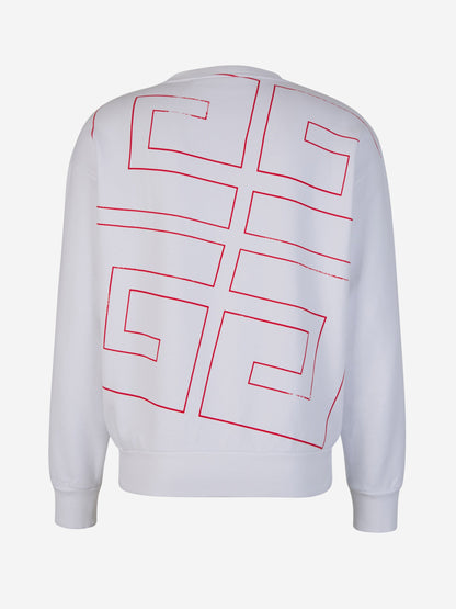 Outlet online Givenchy Hombre Sudadera 4G Crewneck color Blanco sku 545-001544 01 - Foto 2
