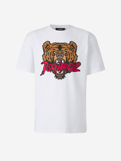 Outlet online Dsquared2 Hombre Camiseta Bear color Blanco sku 553-003797 01 - Foto 2