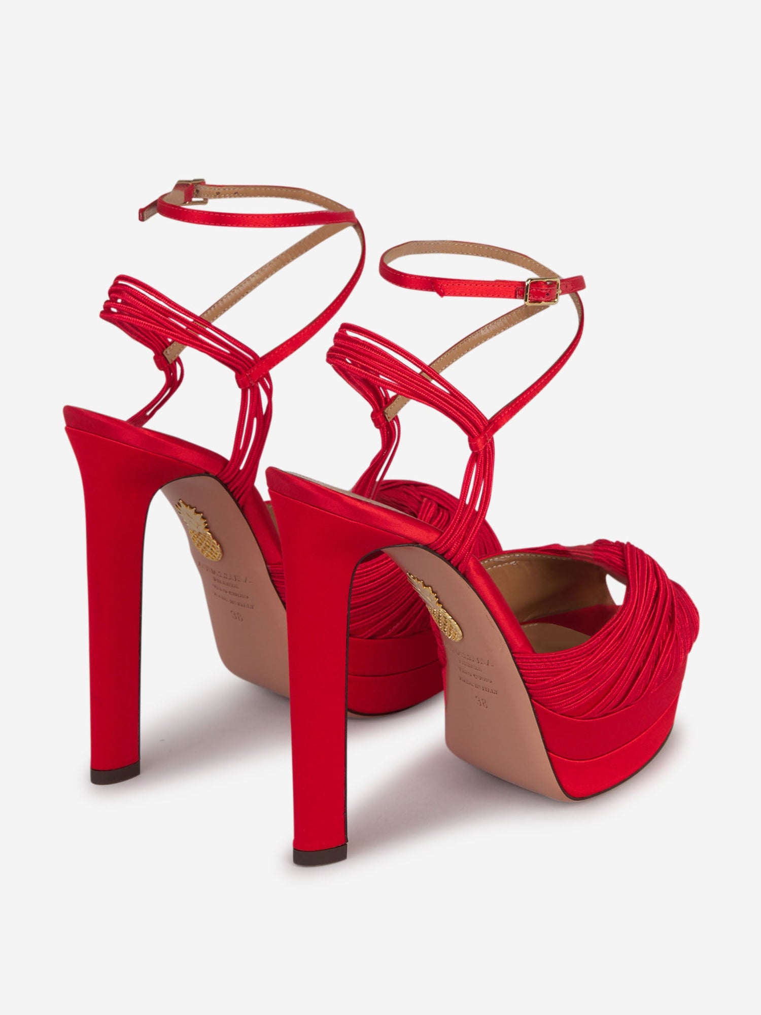 Outlet online Aquazzura Mujer Sandalias Bellini Beauty color Rojo sku 800-005166 01 - Foto 3