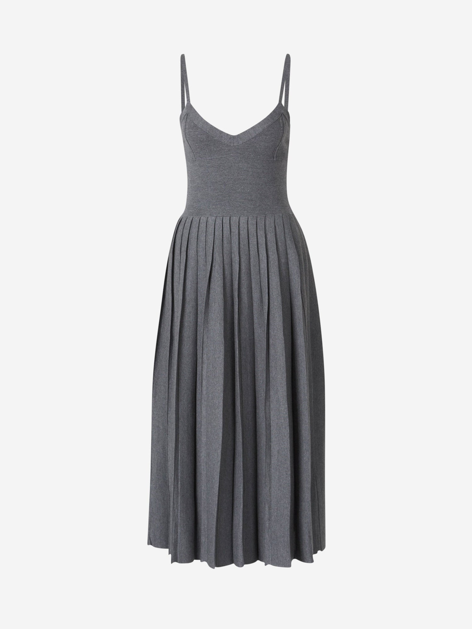 Outlet online Khaite Mujer Vestido Midi The Elio color Gris Antracita sku 721-000311 01 - Foto 1