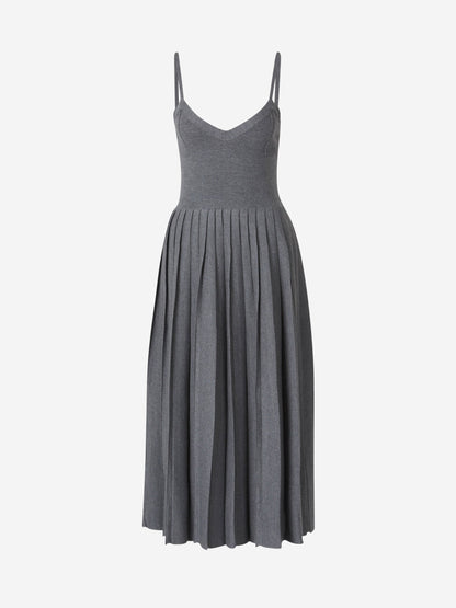 Outlet online Khaite Mujer Vestido Midi The Elio color Gris Antracita sku 721-000311 01 - Foto 1