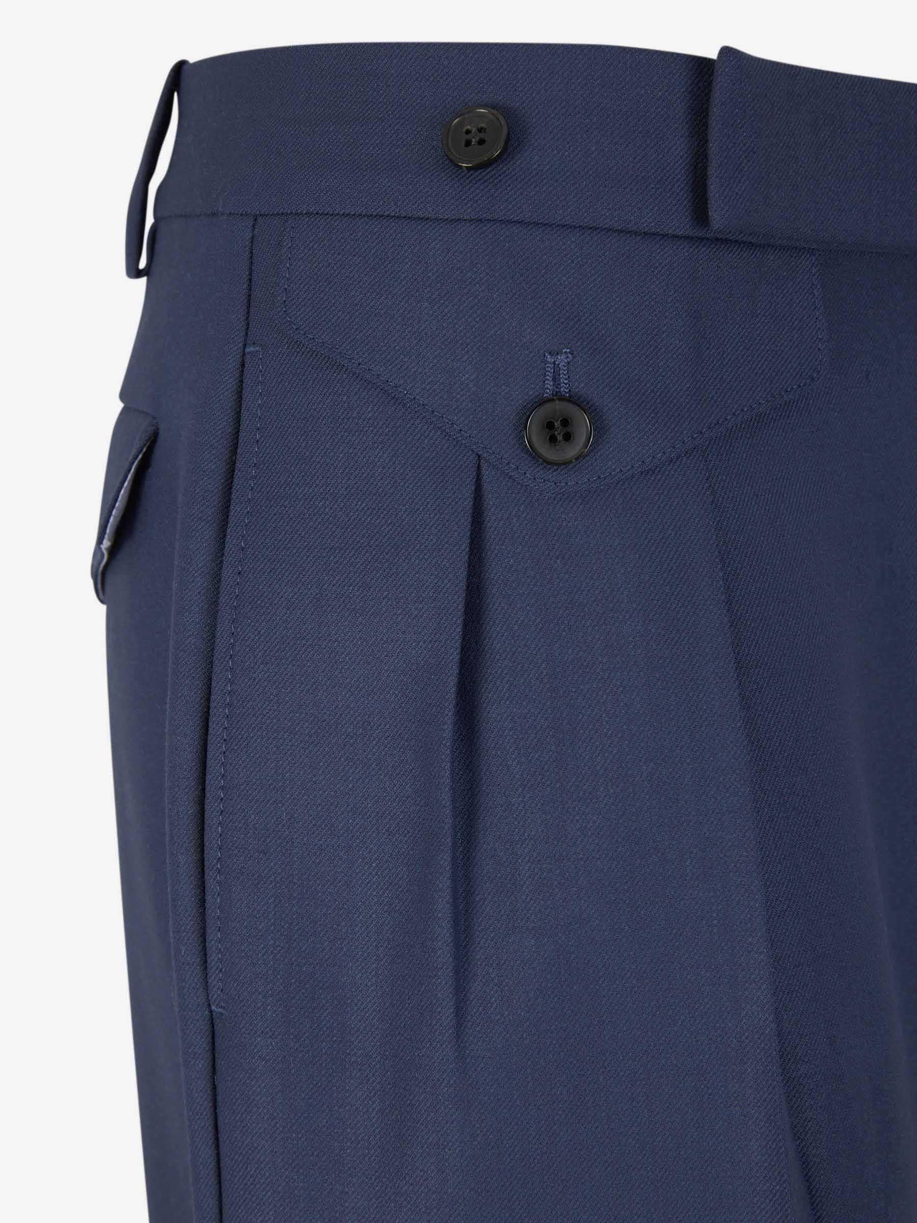 Outlet online Victoria Beckham Mujer Pantalones Formales Capri color Azul Marino sku 761-003502 01 - Foto 4