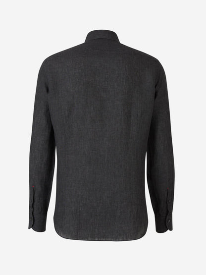Outlet online Santa Eulalia Hombre Camisa Fluida Lino color Negro sku 531-006248 03 - Foto 2