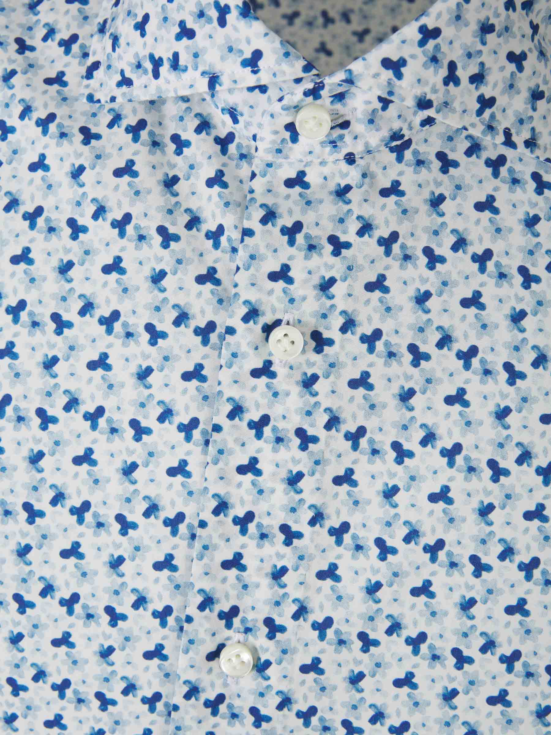 Outlet online Vincenzo di Ruggiero Hombre Camisa Motivo Floral color Azul sku 531-006151 01 - Foto 3