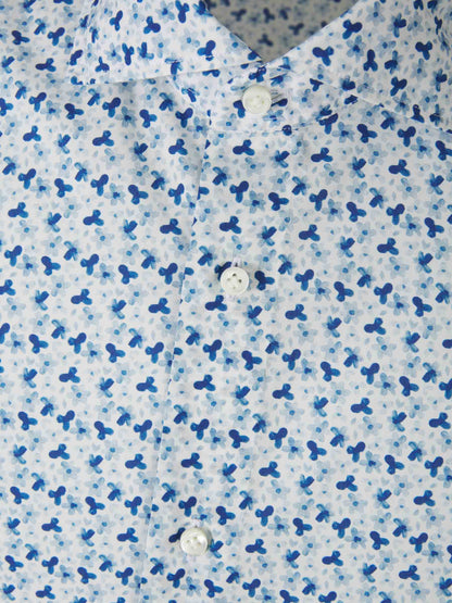 Outlet online Vincenzo di Ruggiero Hombre Camisa Motivo Floral color Azul sku 531-006151 01 - Foto 3