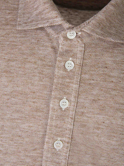 Outlet online Santa Eulalia Hombre Polo Piqué Lino color Beis sku 552-001482 01 - Foto 3