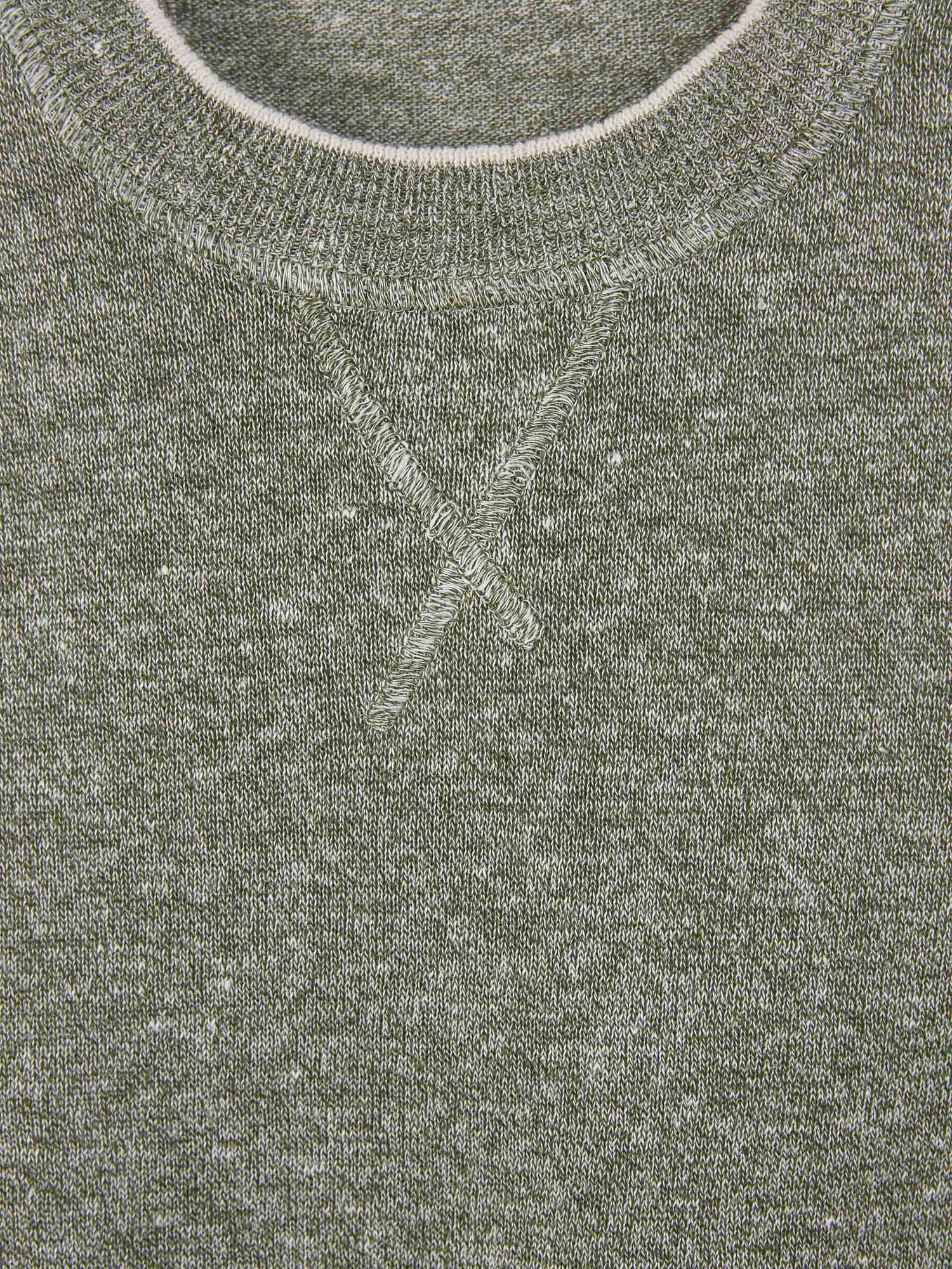 Outlet online Fedeli Hombre Jersey Lino y Algodón color Verde Menta sku 542-002344 01 - Foto 3