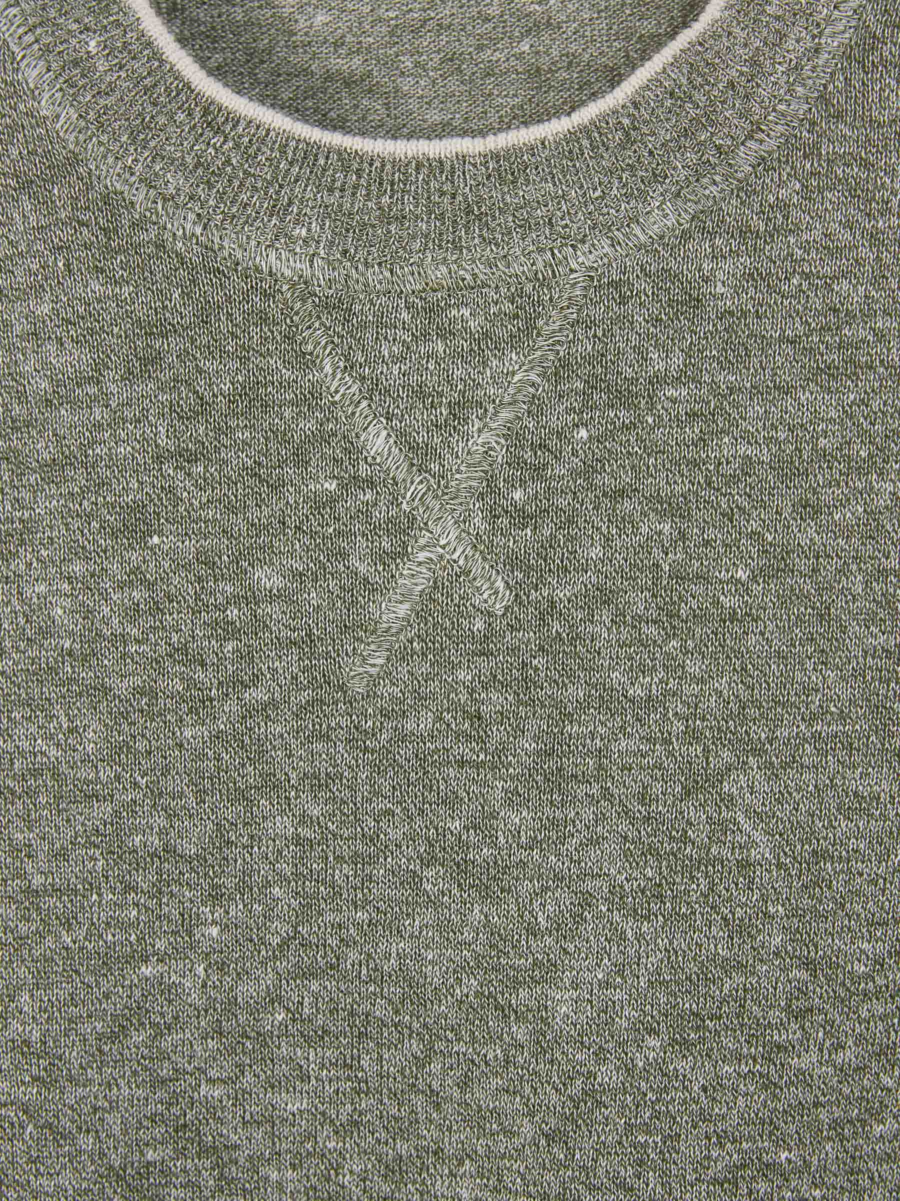 Outlet online Fedeli Hombre Jersey Lino y Algodón color Verde Menta sku 542-002344 01 - Foto 3