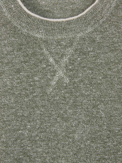 Outlet online Fedeli Hombre Jersey Lino y Algodón color Verde Menta sku 542-002344 01 - Foto 3