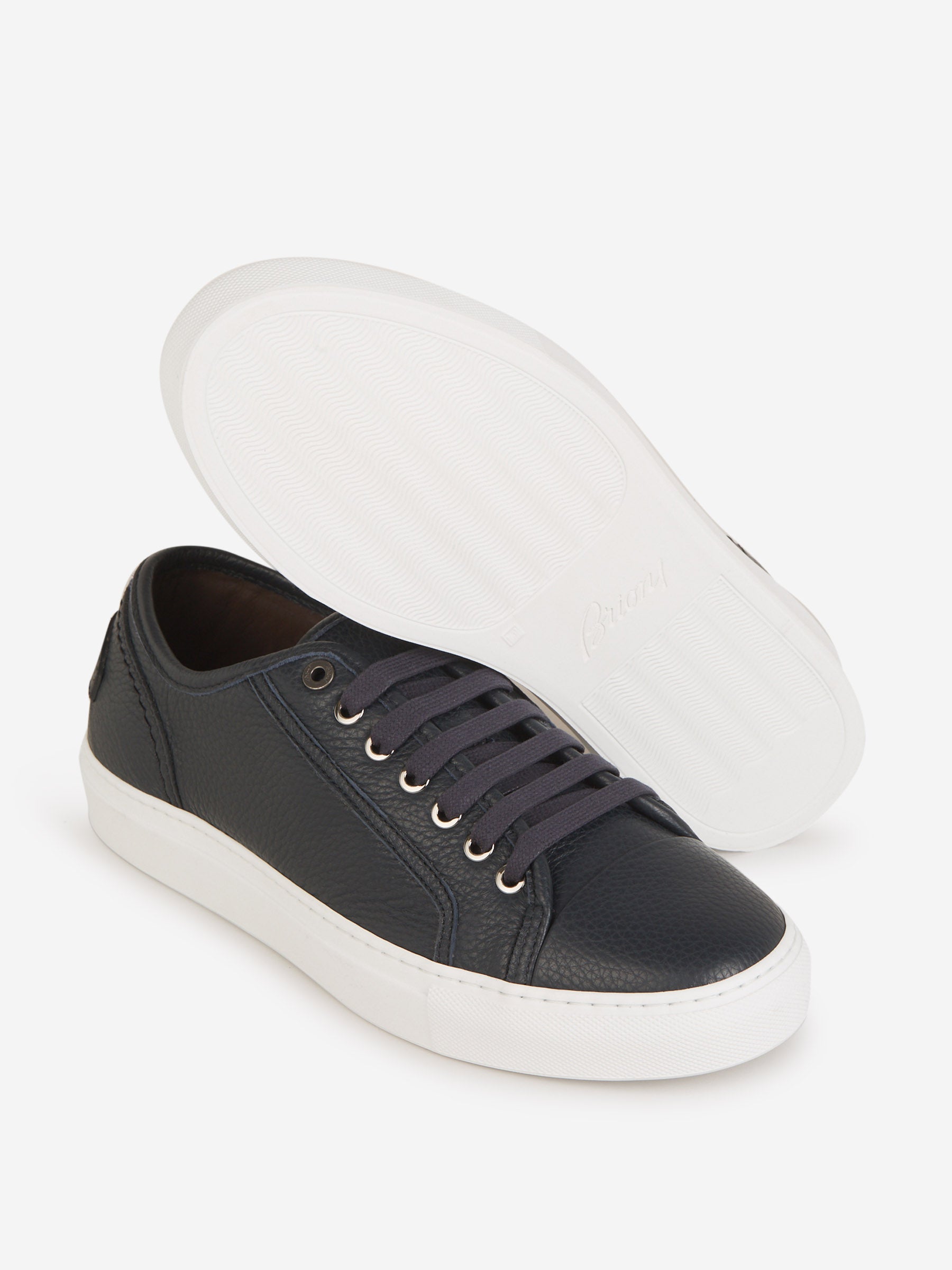 Outlet online Brioni Hombre Sneakers Sustainable Piel color Azul Noche sku 616-002649 01 - Foto 4