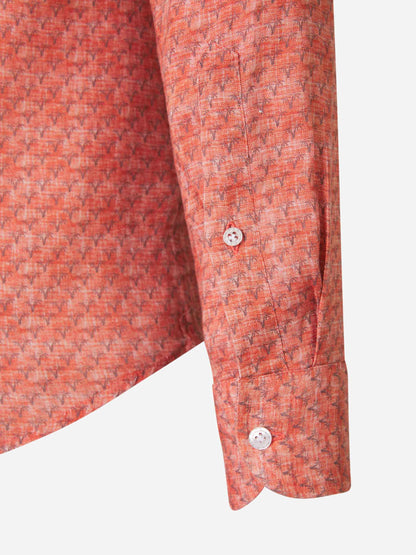 Outlet online Santa Eulalia Hombre Camisa Motivo Palmeras color Coral sku 531-006257 01 - Foto 4