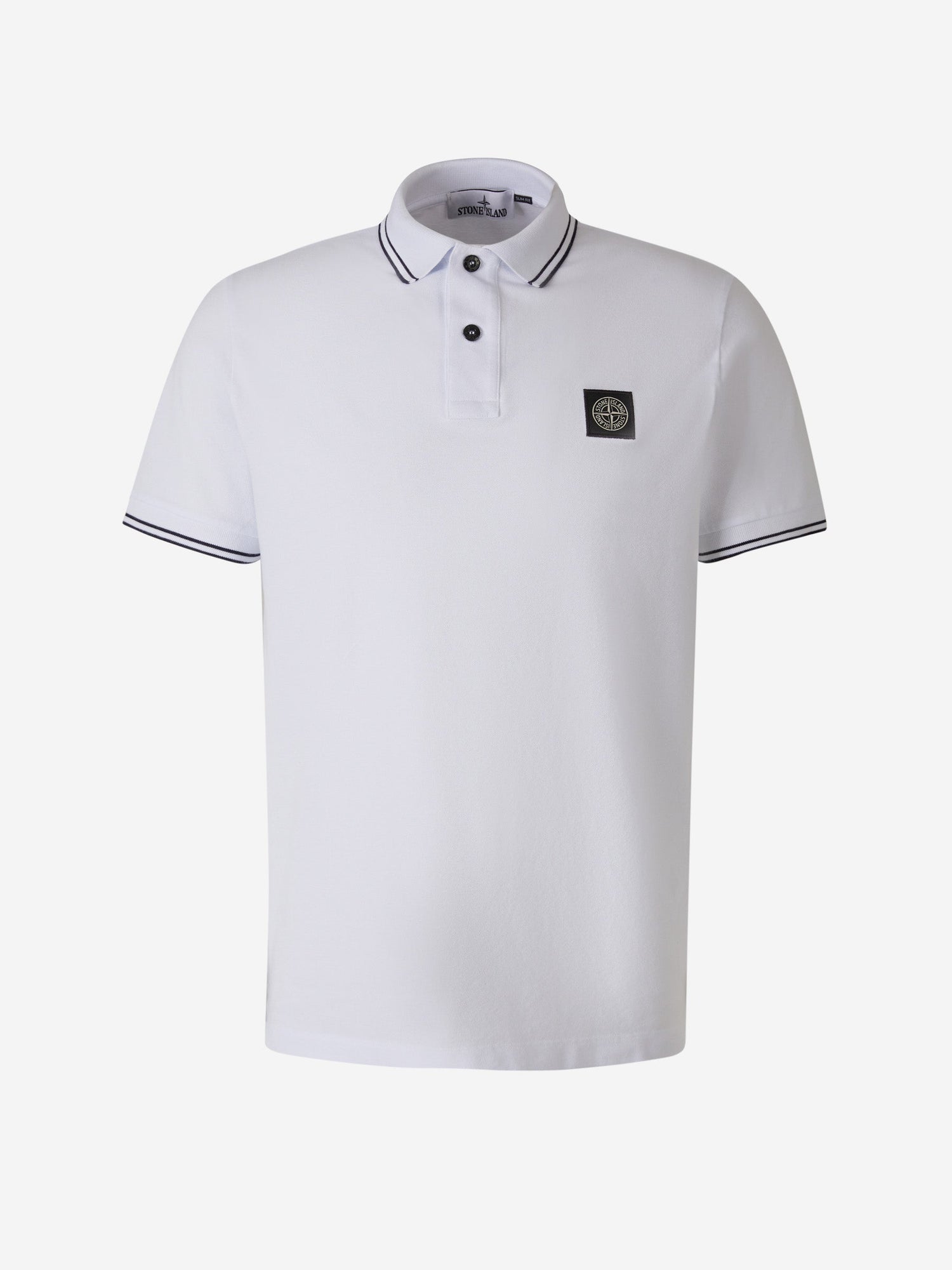 Outlet online Stone Island Hombre Polo Piqué Detalle Rayas color Blanco sku 552-001406 01 - Foto 1