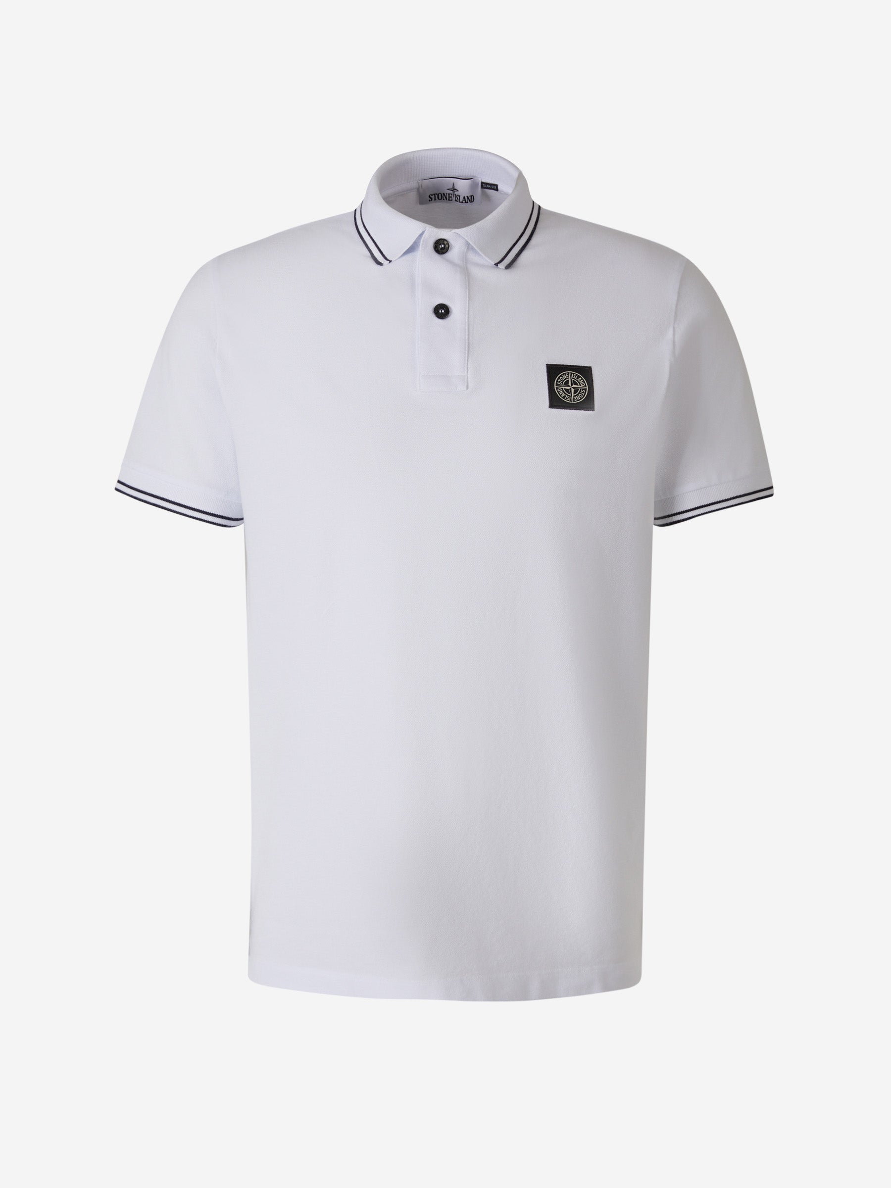 Outlet online Stone Island Hombre Polo Piqué Detalle Rayas color Blanco sku 552-001406 01 - Foto 1