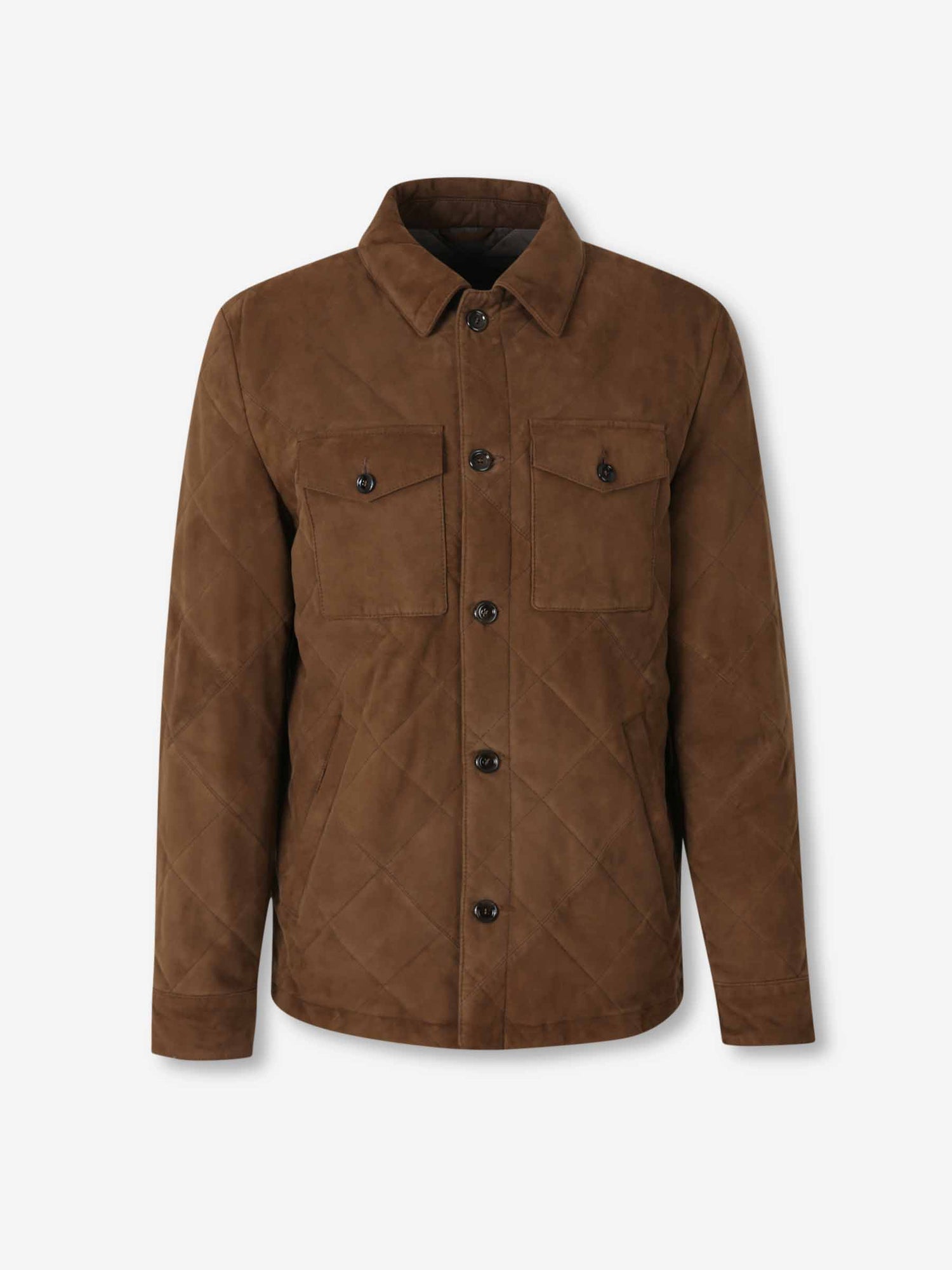 Outlet online Santa Eulalia Hombre Chaqueta Ante Acolchada color Marrón sku 501-000262 01 - Foto 1