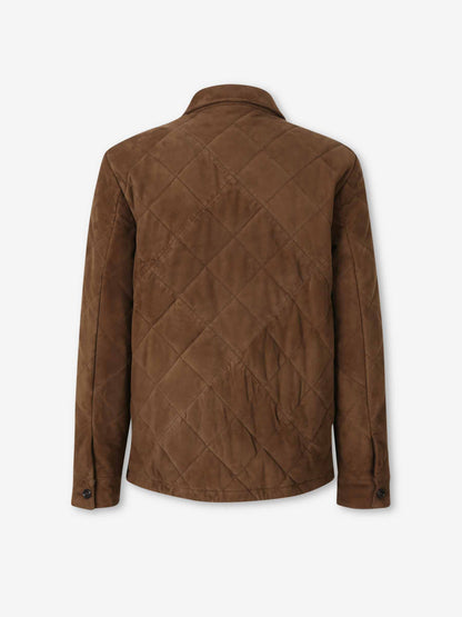 Outlet online Santa Eulalia Hombre Chaqueta Ante Acolchada color Marrón sku 501-000262 01 - Foto 2