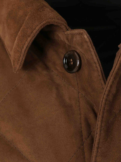 Outlet online Santa Eulalia Hombre Chaqueta Ante Acolchada color Marrón sku 501-000262 01 - Foto 3