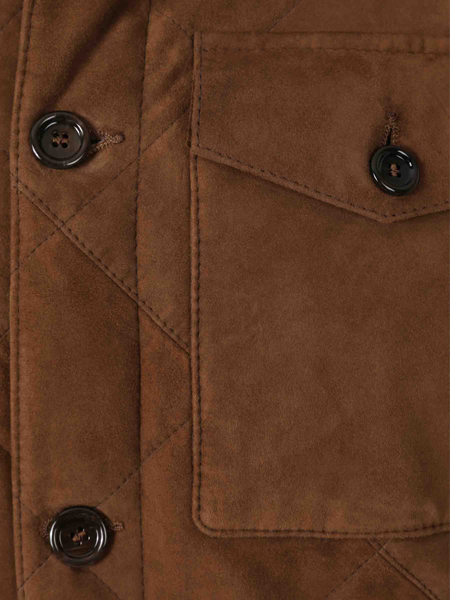 Outlet online Santa Eulalia Hombre Chaqueta Ante Acolchada color Marrón sku 501-000262 01 - Foto 4