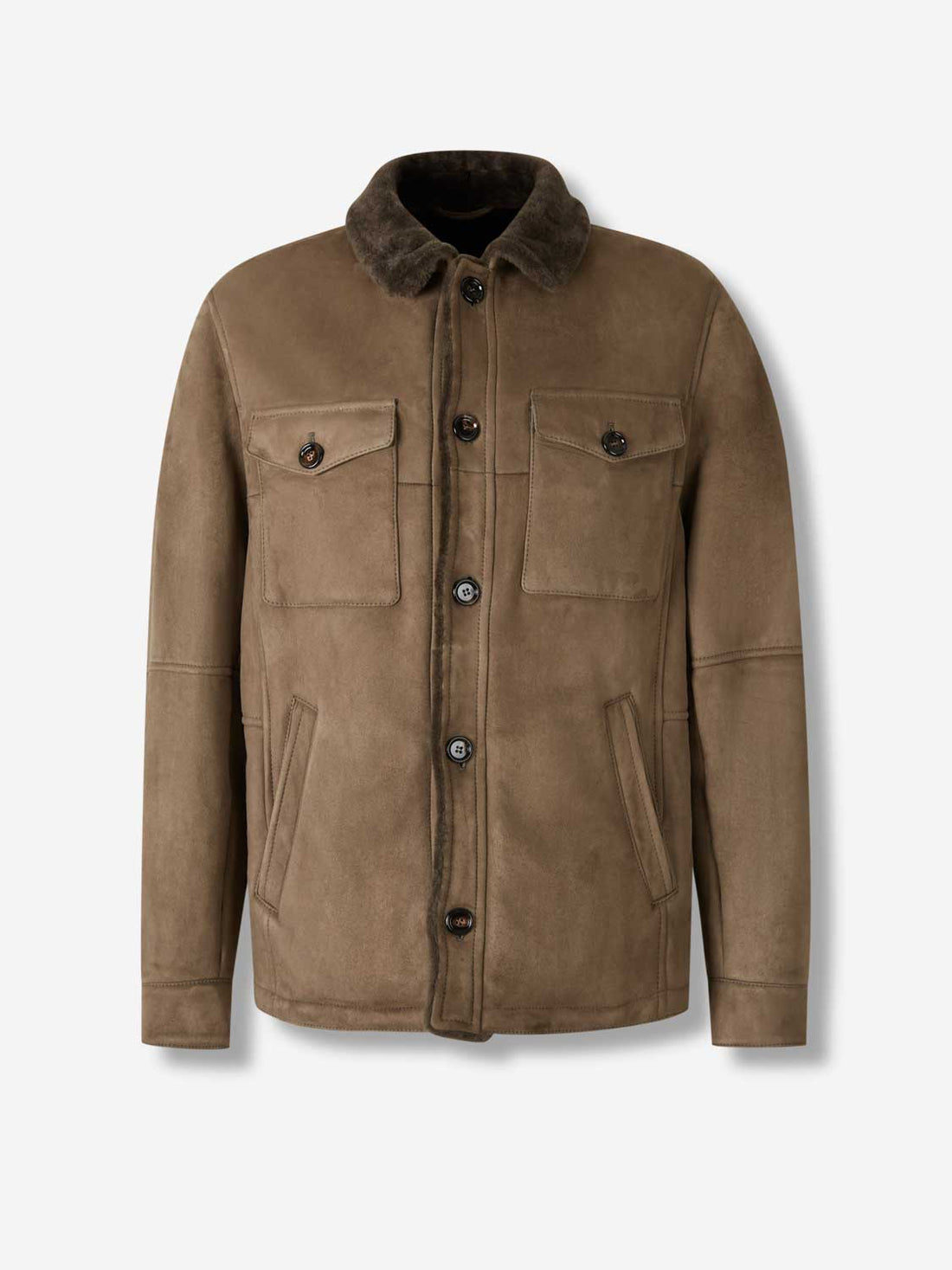 Outlet online Santa Eulalia Hombre Chaqueta Piel Ante color Marrón sku 501-000263 01 - Foto 1