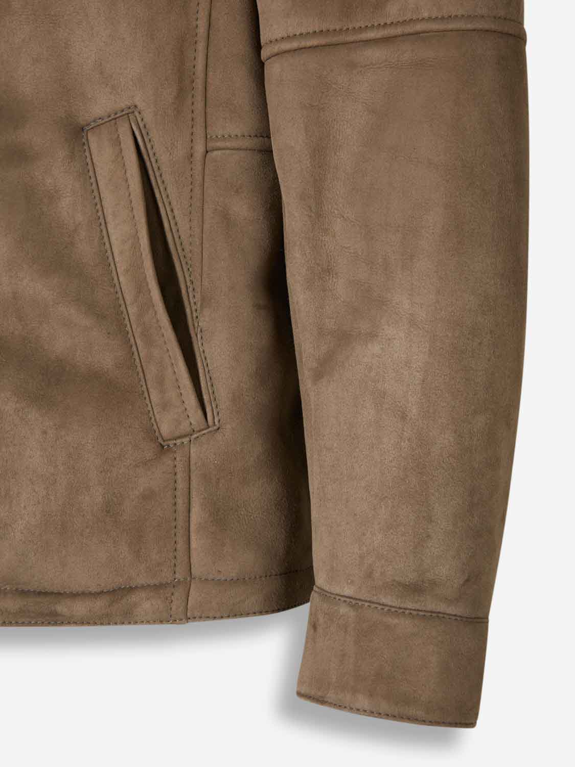 Outlet online Santa Eulalia Hombre Chaqueta Piel Ante color Marrón sku 501-000263 01 - Foto 4