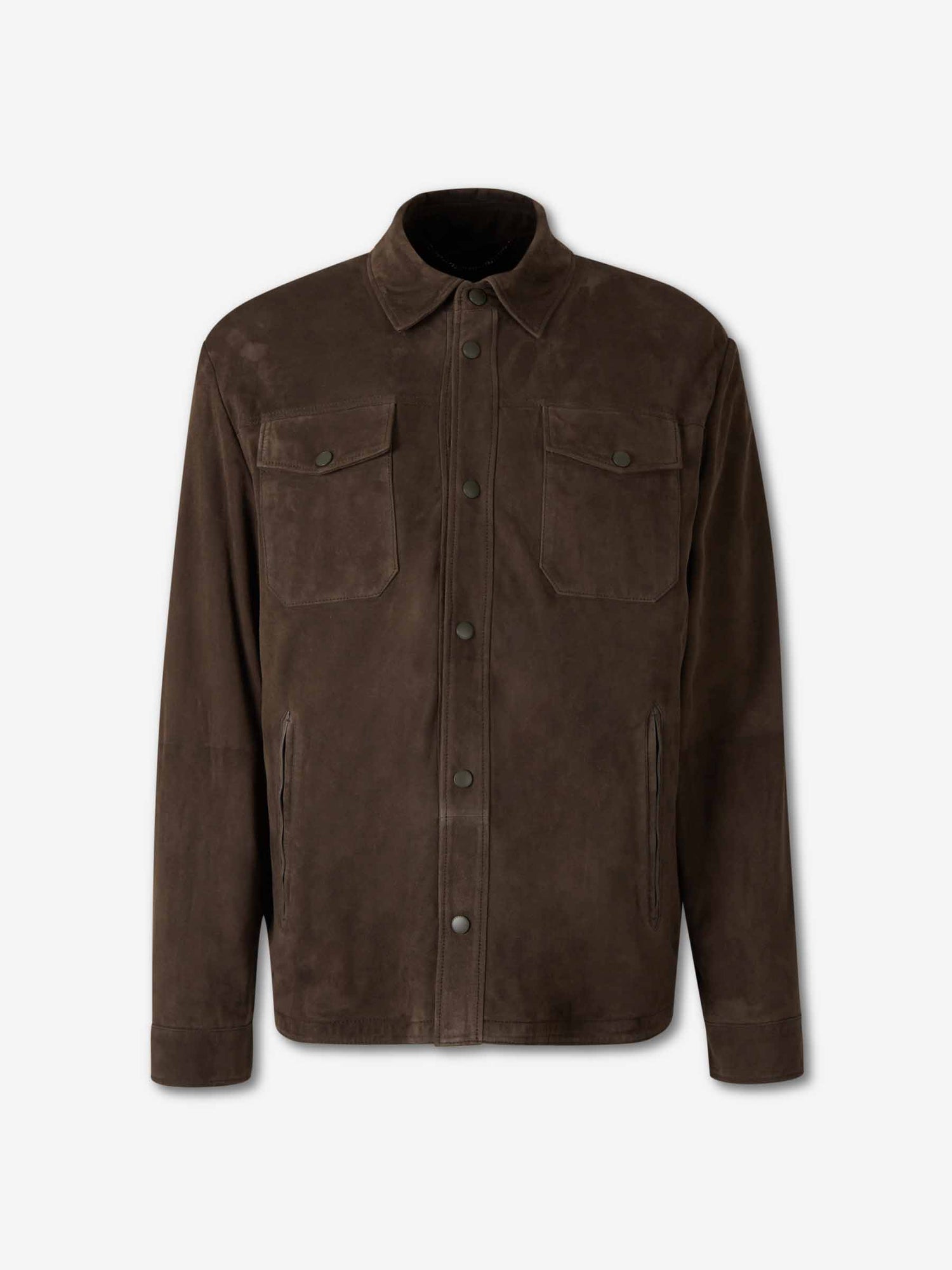 Outlet online Canali Hombre Chaqueta Piel Ante color Marrón Oscuro sku 501-000264 00 - Foto 1