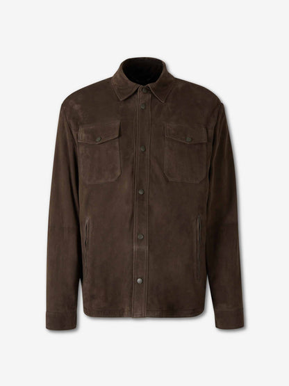 Outlet online Canali Hombre Chaqueta Piel Ante color Marrón Oscuro sku 501-000264 00 - Foto 1