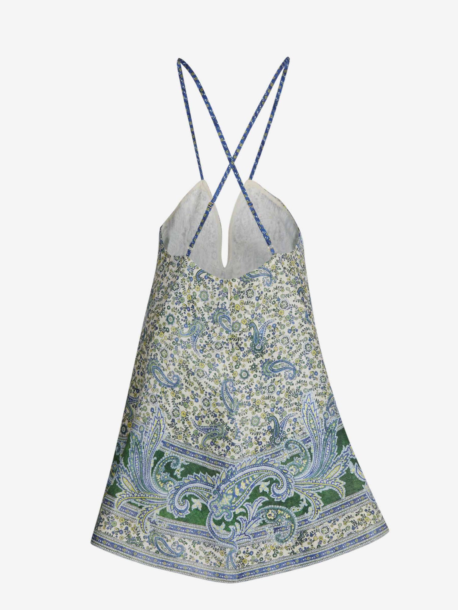 Outlet online Zimmermann Mujer Vestido Mini Ottie Paisley color Verde sku 731-005940 01 - Foto 3