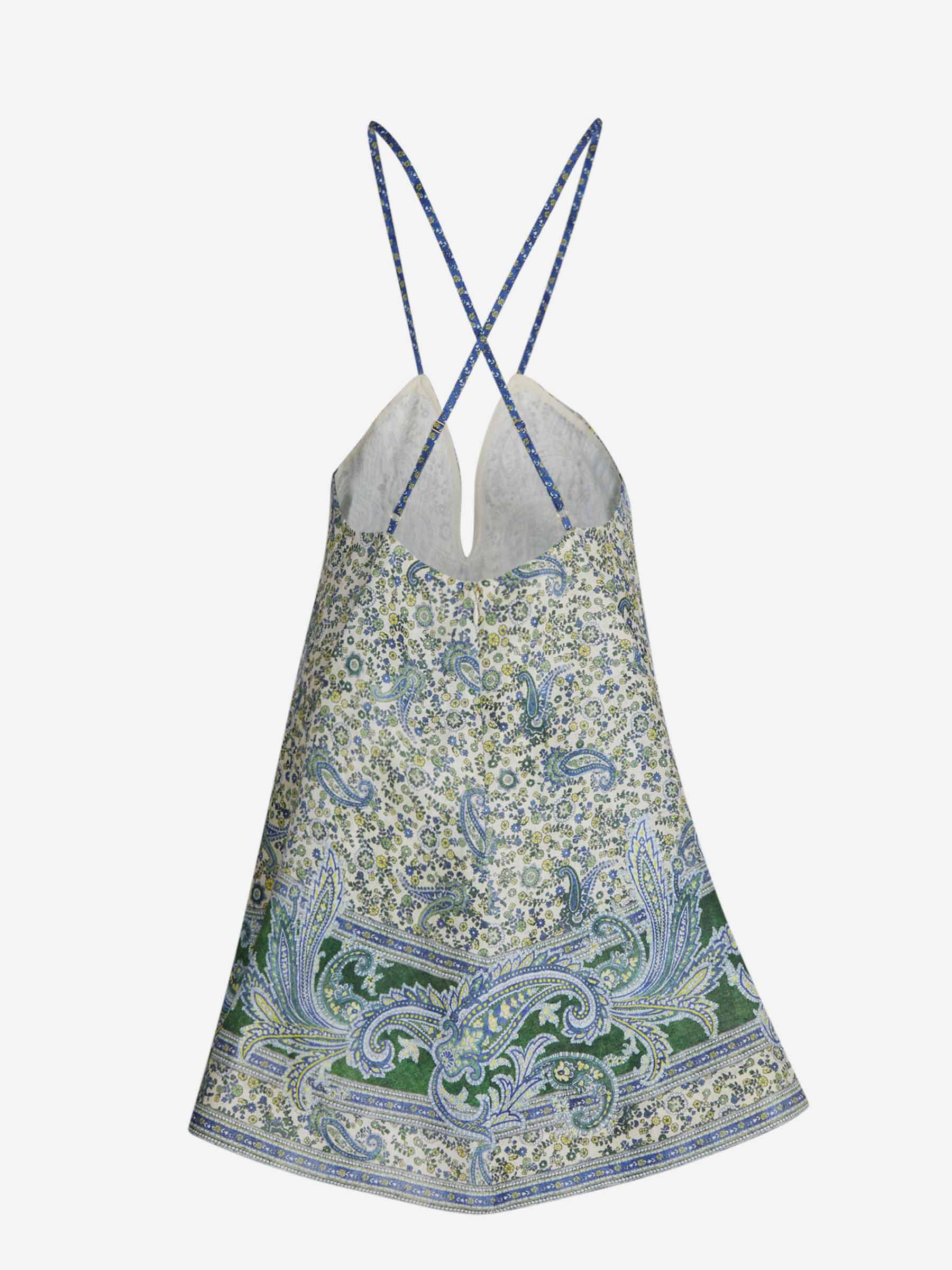 Outlet online Zimmermann Mujer Vestido Mini Ottie Paisley color Verde sku 731-005940 01 - Foto 3