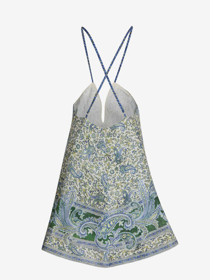 Outlet online Zimmermann Mujer Vestido Mini Ottie Paisley color Verde sku 731-005940 01 - Foto 3