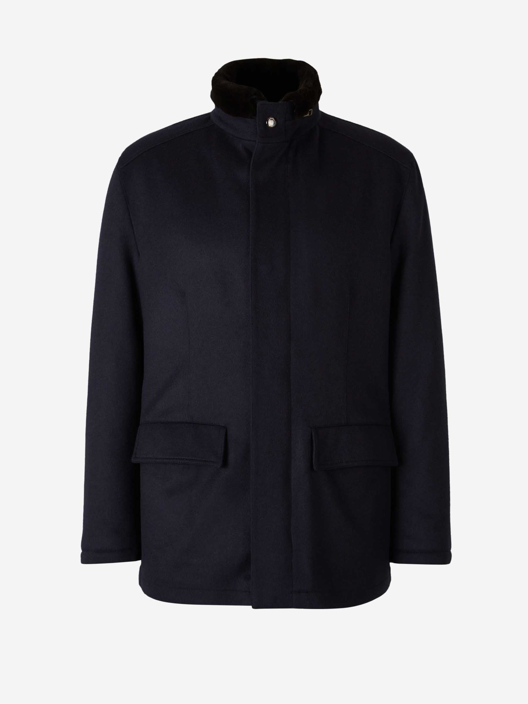 Kired Hombre Barcelona Abrigo Cashmere Pelo color Azul Noche sku 502-001435 01 - Foto 1