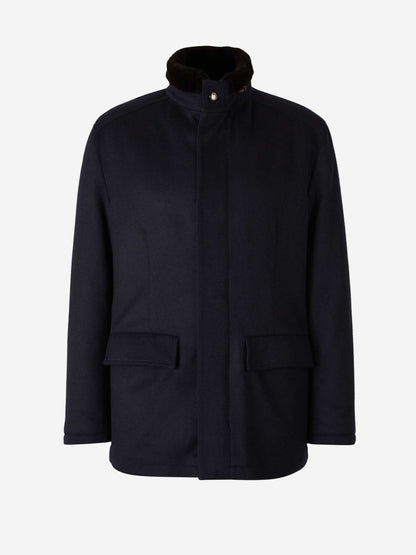 Kired Hombre Barcelona Abrigo Cashmere Pelo color Azul Noche sku 502-001435 01 - Foto 1