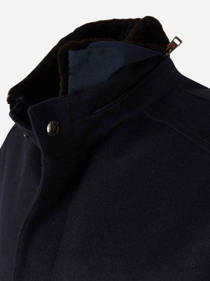 Kired Hombre Barcelona Abrigo Cashmere Pelo color Azul Noche sku 502-001435 01 - Foto 4