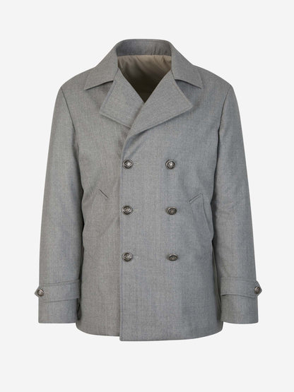 Outlet online Borrelli Hombre Abrigo Ligero Cruzado color Gris Claro sku 502-001560 01 - Foto 1