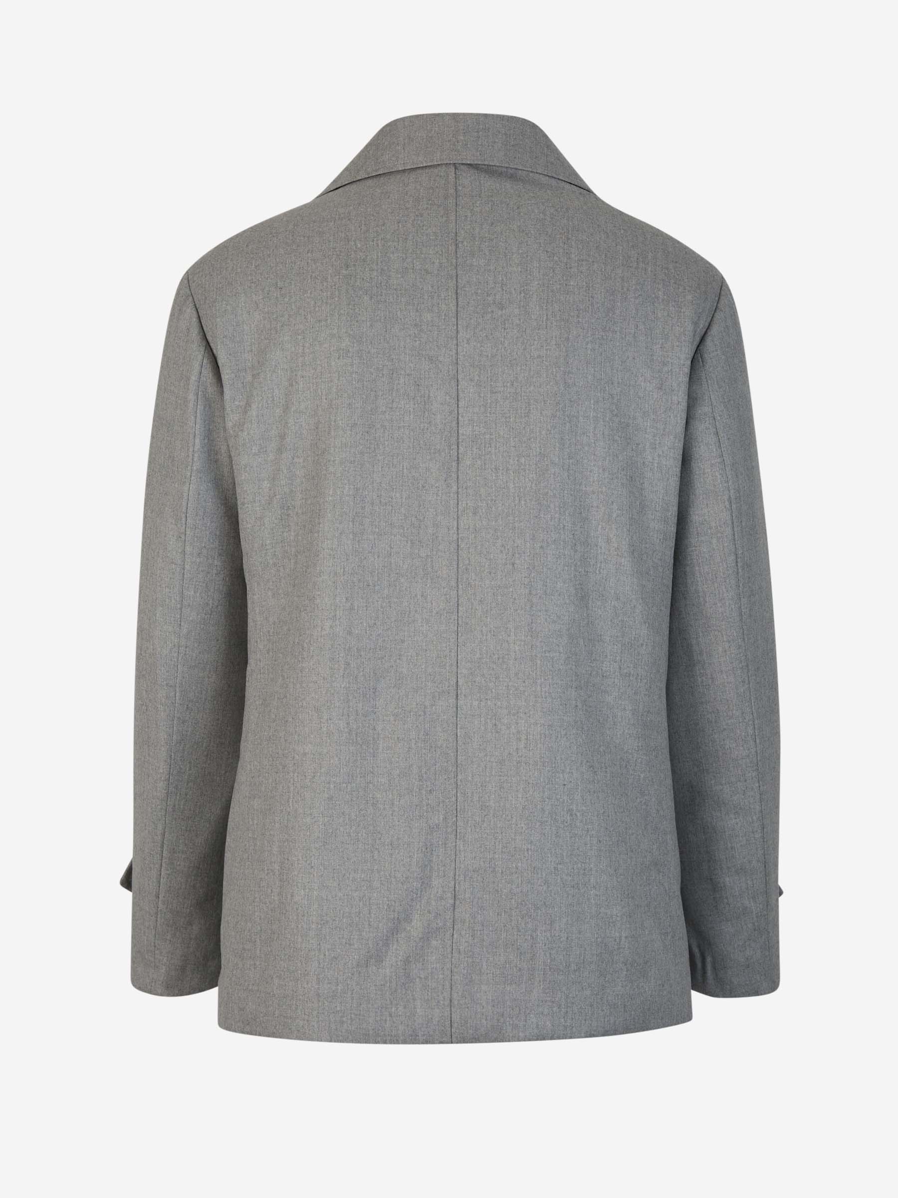 Outlet online Borrelli Hombre Abrigo Ligero Cruzado color Gris Claro sku 502-001560 01 - Foto 2