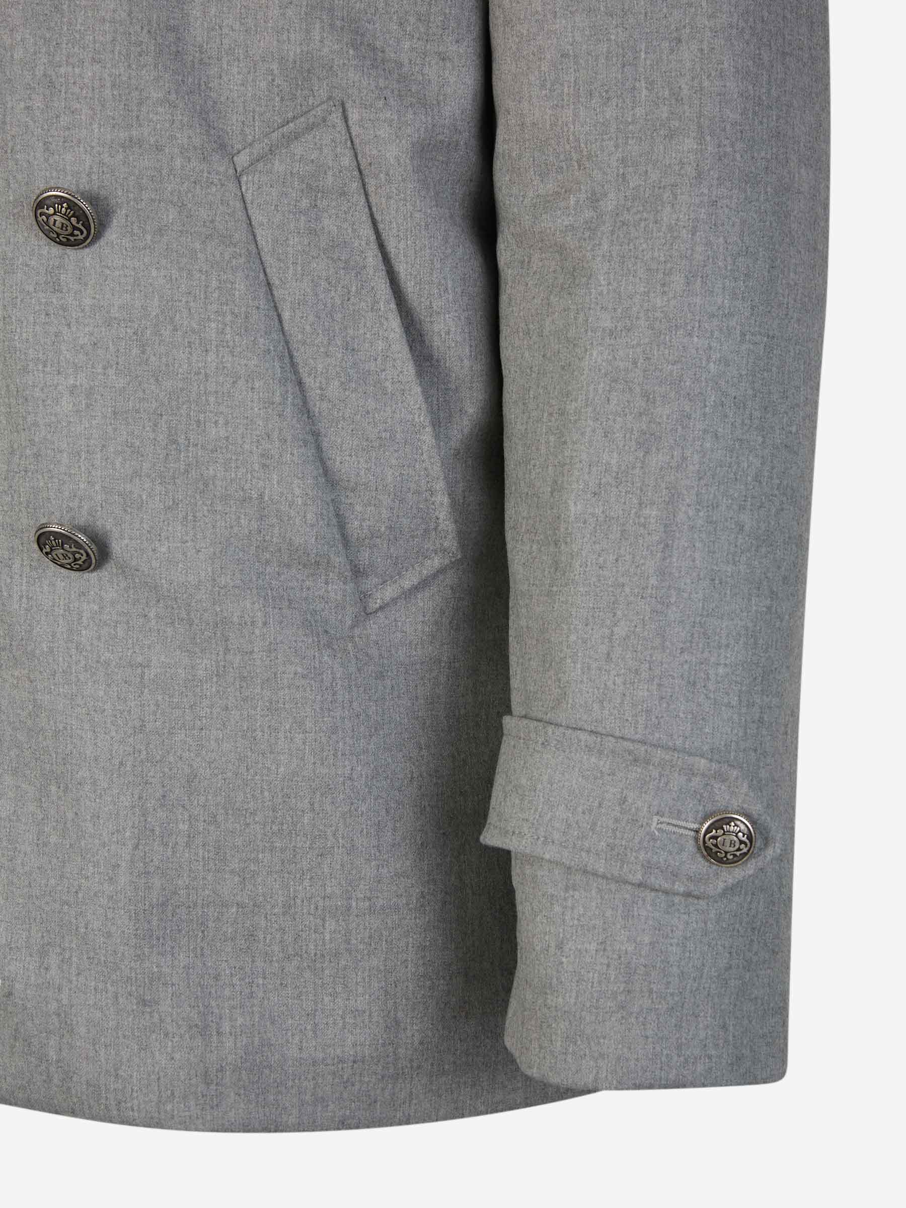 Outlet online Borrelli Hombre Abrigo Ligero Cruzado color Gris Claro sku 502-001560 01 - Foto 4